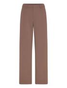 Rwfreya Mw Straight Trousers Bottoms Trousers Straight Leg Brown Rosem...