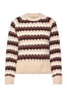 Fqnezzy-Pullover Tops Knitwear Jumpers Brown FREE/QUENT