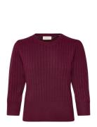 Fqhara-Pullover Tops Knitwear Jumpers Burgundy FREE/QUENT