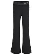 Rib Flare Pant Bottoms Leggings Black Calvin Klein