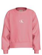 Ck Logo Cn Fleece Sweatshirt Tops Sweat-shirts & Hoodies Sweat-shirts ...