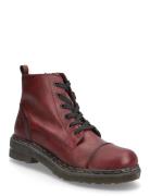 78202 Shoes Boots Ankle Boots Laced Boots Burgundy Rieker