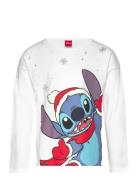 Tshirt Tops T-shirts Long-sleeved T-shirts White Lilo & Stitch