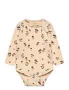 Body L/S Printed Bodies Long-sleeved Beige Petit Piao