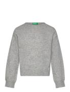 Sweater L/S Tops Knitwear Pullovers Grey United Colors Of Benetton