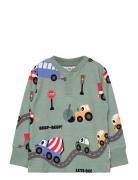 Bamboo Grandpa Sweater Green Tractor Tops T-shirts Long-sleeved T-shir...