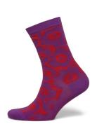 Linjaus Unikko Lingerie Socks Regular Socks Purple Marimekko
