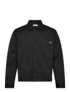 Ls Cotton Overshirt Tops Overshirts Black Calvin Klein Jeans