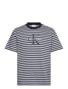 Ss 20S Stripe Jersey Monologo Cn Tops T-shirts Short-sleeved Multi/pat...