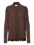 Fqclaudisse-S-Car Tops Knitwear Cardigans Brown FREE/QUENT