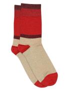 Elisabeth Glitter Socks Lingerie Socks Regular Socks Red Mp Denmark