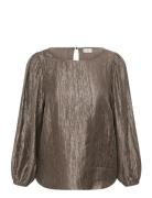 Kcrizza Blouse Tops Blouses Long-sleeved Khaki Green Kaffe Curve