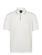Polo Shirt Tops T-shirts Short-sleeved Cream Armani Exchange