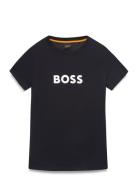 C_Elogo_5 Tops T-shirts & Tops Short-sleeved Black BOSS