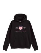 Archive Shield Hoodie Tops Sweat-shirts & Hoodies Hoodies Black GANT