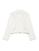 Yaslee Ls Short Shirt - Ex Tops Shirts Long-sleeved White YAS