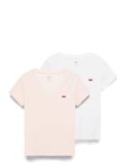 2Pack Perfect Vneck Tees 2 Pac Tops T-shirts & Tops Short-sleeved Pink...