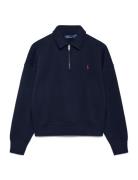 Fleece Quarter-Zip Tops Sweat-shirts & Hoodies Sweat-shirts Navy Polo ...