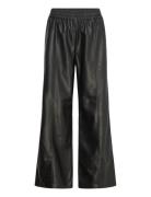 Tasher Wide Leg Pu Trouser Bottoms Trousers Wide Leg Black French Conn...