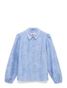 Mmrayl Tul Shirt Tops Shirts Long-sleeved Blue MOS MOSH
