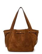 Romy Suede Tote Bags Small Shoulder Bags-crossbody Bags Brown Tory Bur...
