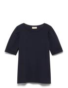 Fqfenja-Tee-Puff Tops T-shirts & Tops Short-sleeved Black FREE/QUENT