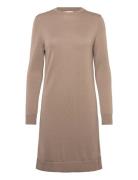 Fine Merino Knitted Dress Lyhyt Mekko Beige GANT