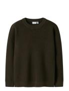 Nkmnesolle Ls Pullover Knit Noos Tops Knitwear Pullovers Brown Name It