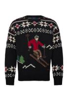 Wool Skier-Graphic Sweater Tops Knitwear Round Necks Black Polo Ralph ...