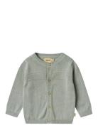 Knit Cardigan Sofus Tops Knitwear Cardigans Blue Wheat