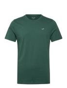 Icon Crew Knit T Shirt Tops T-shirts Short-sleeved Green Hollister