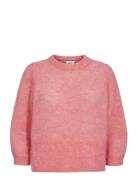 Nusuri Brushed Ss Pullover Tops Knitwear Jumpers Pink Nümph