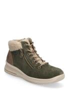 L7701 Shoes Boots Ankle Boots Laced Boots Green Rieker