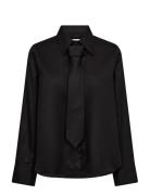 Mmayen Stripe Shirt Tops Shirts Long-sleeved Black MOS MOSH