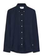 Yarn Dyed Oxford Superflex Shirt Tops Shirts Casual Navy Lindbergh