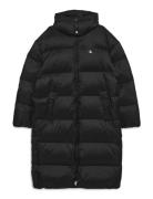 Ls Long Length Hooded Nylon Puff Vuorillinen Takki Topattu Takki Black...