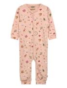 Sleepsuit Nikola Pyjama Sie Jumpsuit Haalari Pink Wheat