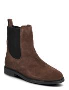 Flag Suede Chelsea Boot Chelsea-saappaat Bootsit Brown Tommy Hilfiger