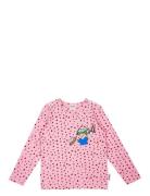 Speckle Shirt Tops T-shirts Long-sleeved T-shirts Pink MUMIN