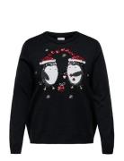 Carxmas Shine Ls Ck Knt Tops Knitwear Jumpers Black ONLY Carmakoma