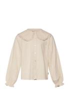 Shirt L/S Flora Tops Blouses & Tunics Cream Wheat
