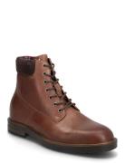 Cleated Hilfiger W Lth Boot Nyörisaappaat Brown Tommy Hilfiger