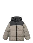 Bicolour Quilted Anorak Toppatakki Grey Mango