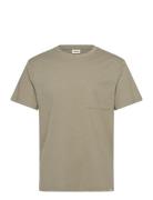 Sddurant Ss Tee Tops T-shirts Short-sleeved Khaki Green Solid