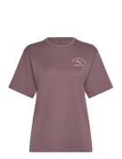 Puma Class Relaxed Tee Tops T-shirts & Tops Short-sleeved Purple PUMA