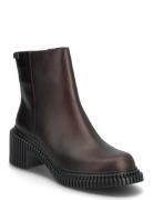 Pix London Shoes Boots Ankle Boots Ankle Boots With Heel Brown Camper