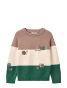 Alon Snail Pullover Tops Knitwear Pullovers Beige Fliink