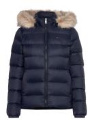 Tjw Basic Hooded Down Jacket Ext Vuorillinen Takki Topattu Takki Navy ...