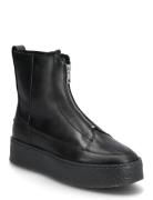Women Boots Shoes Boots Ankle Boots Ankle Boots Flat Heel Black NEWD.T...