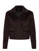 Wool Jacket With Buttons Villakangastakki Brown Mango